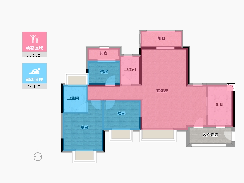 广东省-广州市-中海联睿品-77.00-户型库-动静分区