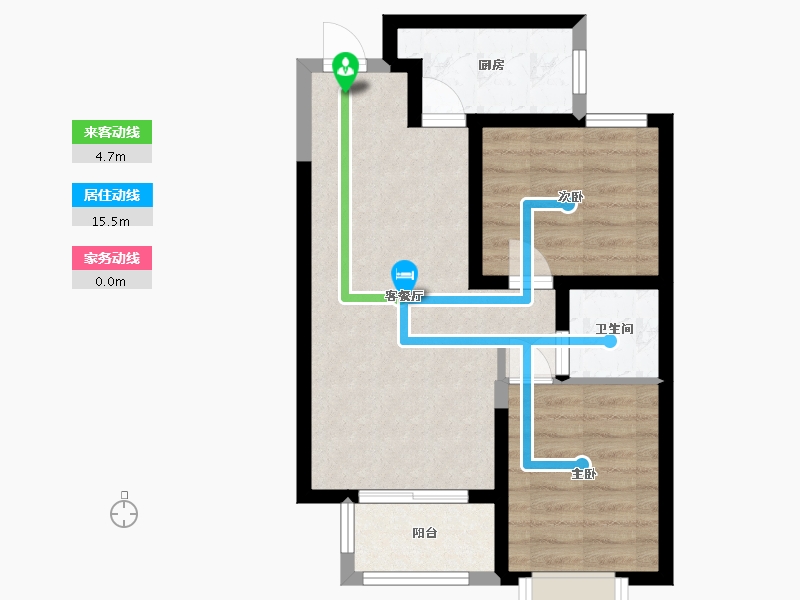 河北省-廊坊市-中房·馨美域-54.32-户型库-动静线