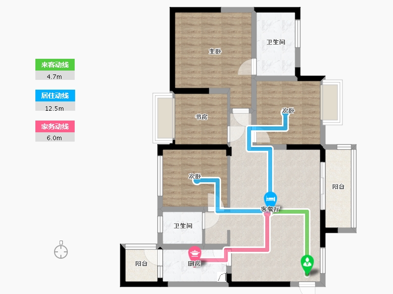 四川省-成都市-三利麓山城春风里-91.96-户型库-动静线