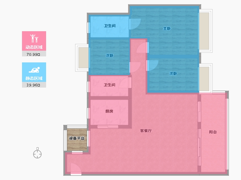 江西省-南昌市-洪大新力合悦滨江-102.39-户型库-动静分区