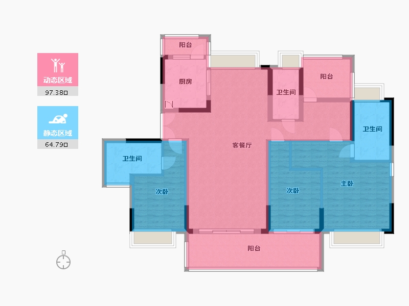 广东省-惠州市-惠东嘉旺城-145.82-户型库-动静分区