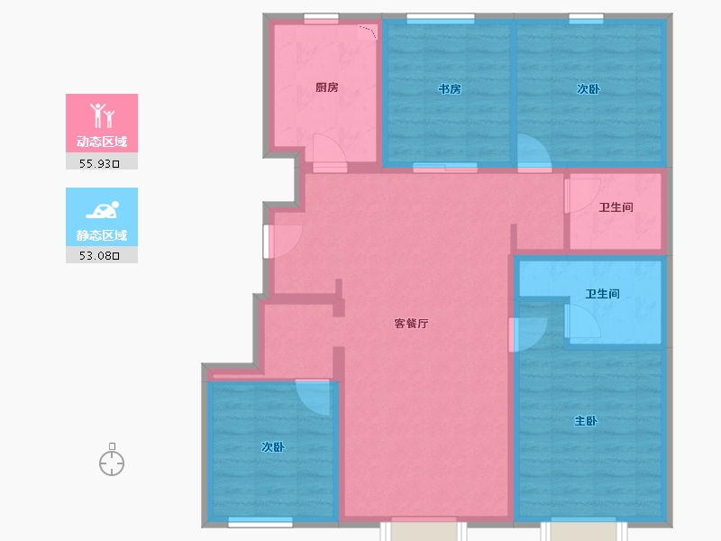 北京-北京市-融创亦庄壹号-97.02-户型库-动静分区