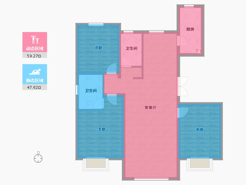 河北省-保定市-紫樾华庭-96.00-户型库-动静分区