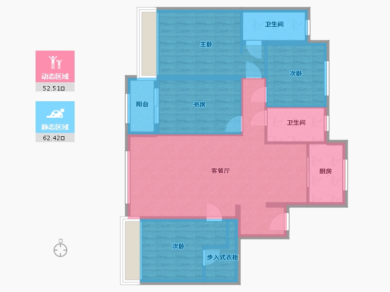 山东省-德州市-东海・现代城-103.19-户型库-动静分区