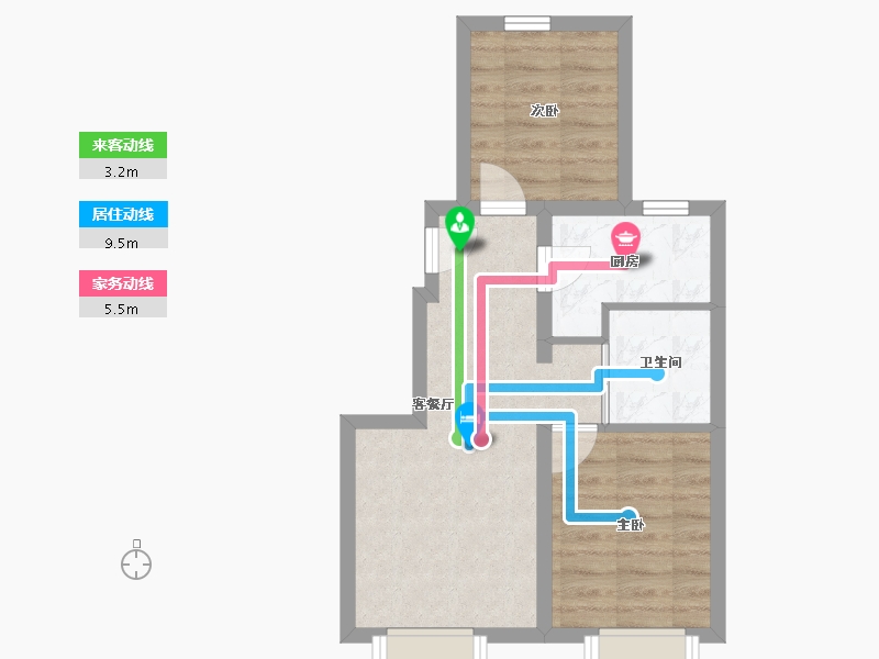 北京-北京市-融创亦庄壹号-45.26-户型库-动静线