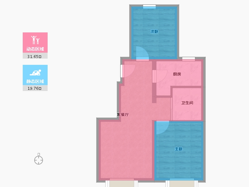 北京-北京市-融创亦庄壹号-45.26-户型库-动静分区