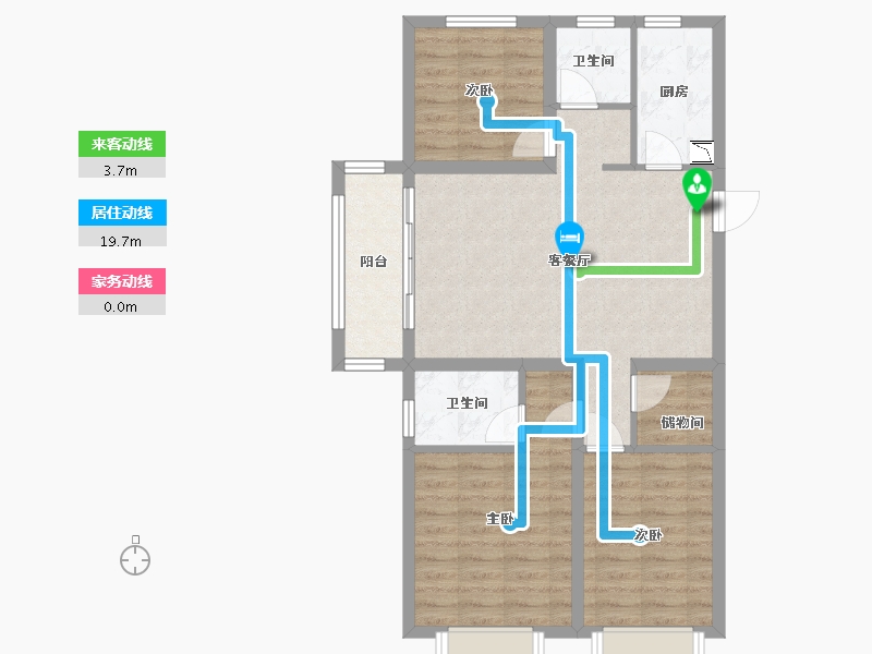 山西省-临汾市-蓝山国际-81.86-户型库-动静线