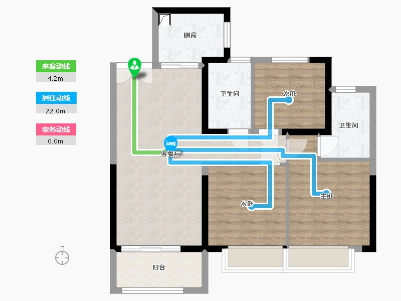 江苏省-盐城市-九樾花园-78.75-户型库-动静线