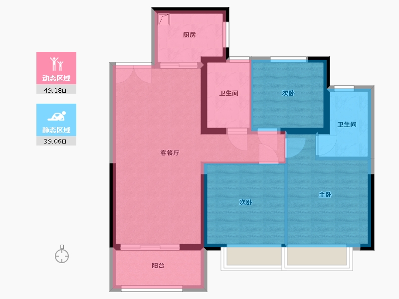 江苏省-盐城市-九樾花园-78.75-户型库-动静分区