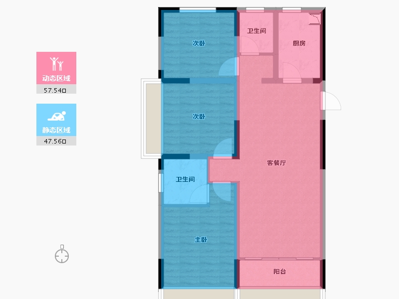 山东省-泰安市-开元盛世信园-94.00-户型库-动静分区