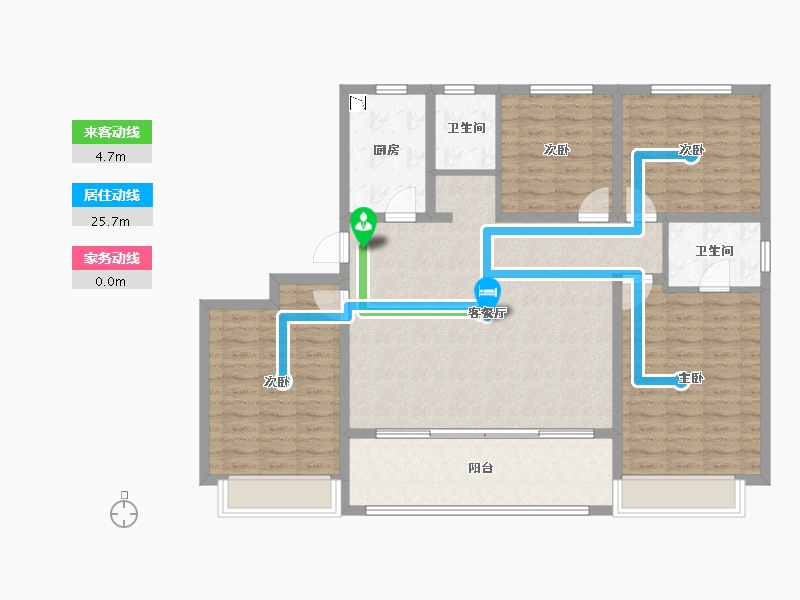 山东省-泰安市-开元盛世信园-119.77-户型库-动静线