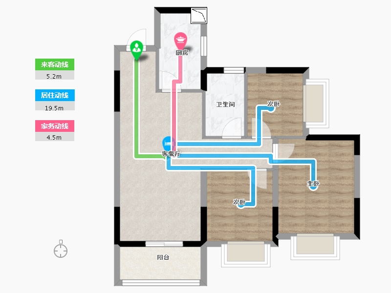 广东省-中山市-恒大御景-68.80-户型库-动静线