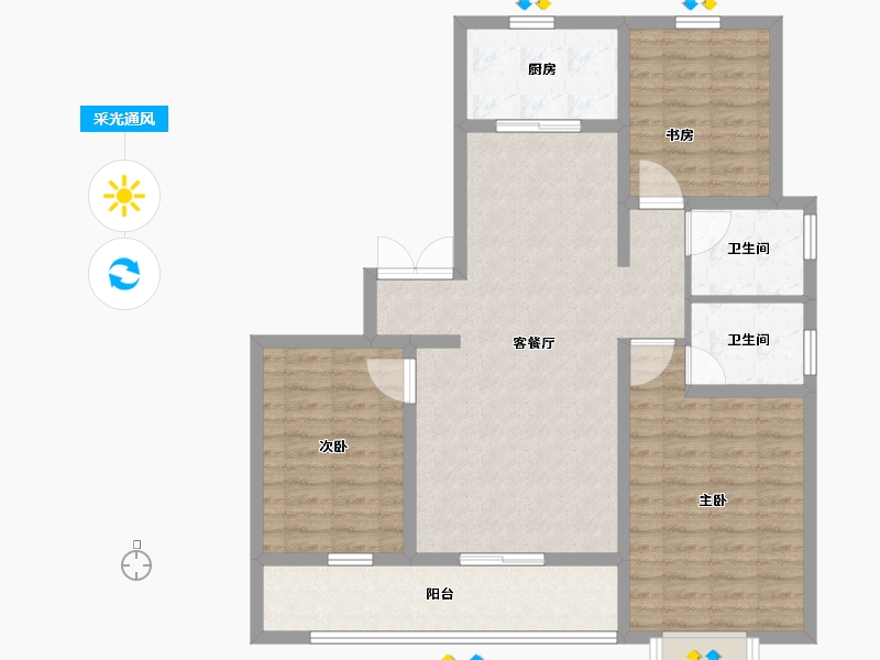 山东省-济宁市-辰雨源著-100.01-户型库-采光通风