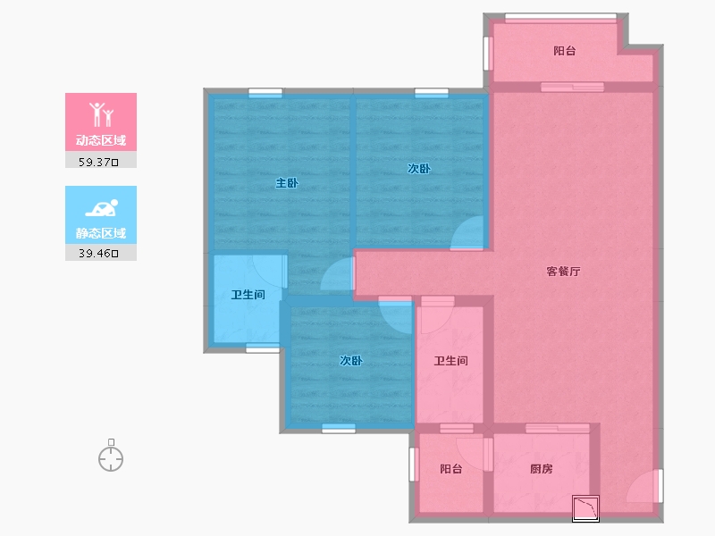 四川省-眉山市-观澜城邦-87.82-户型库-动静分区