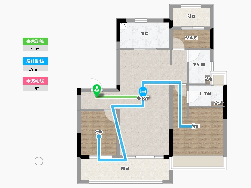 江苏省-镇江市-聆江阁-93.60-户型库-动静线