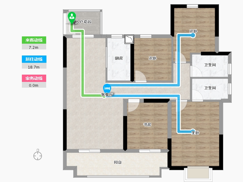 湖南省-岳阳市-岳阳大唐世家-104.89-户型库-动静线