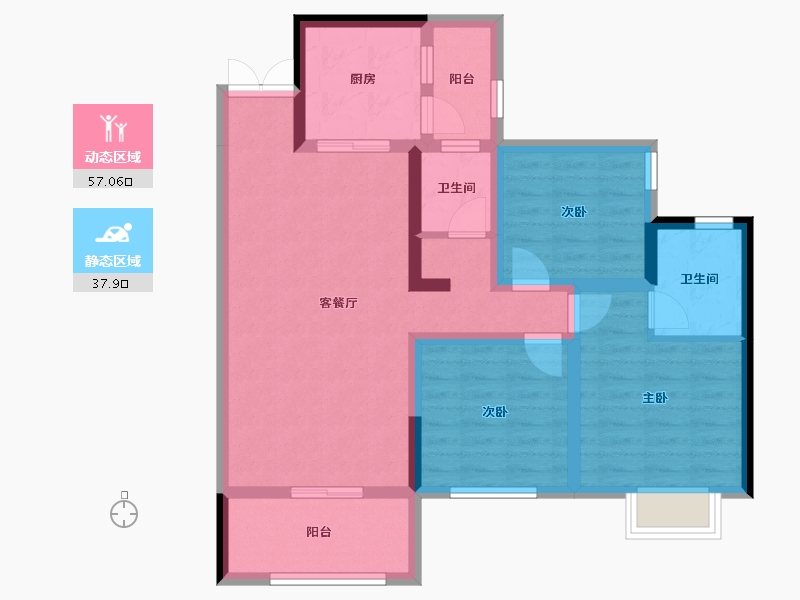 四川省-眉山市-交投・北城时代-83.42-户型库-动静分区