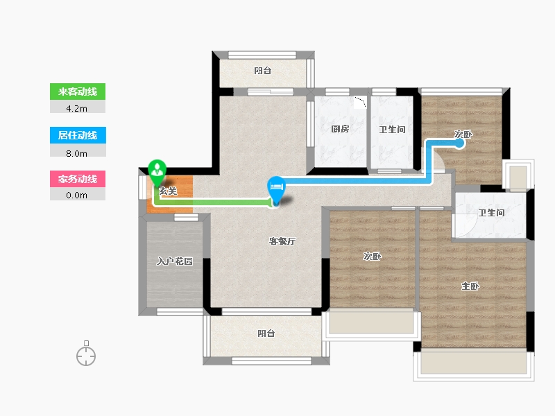 广东省-广州市-藏珑华府-86.30-户型库-动静线