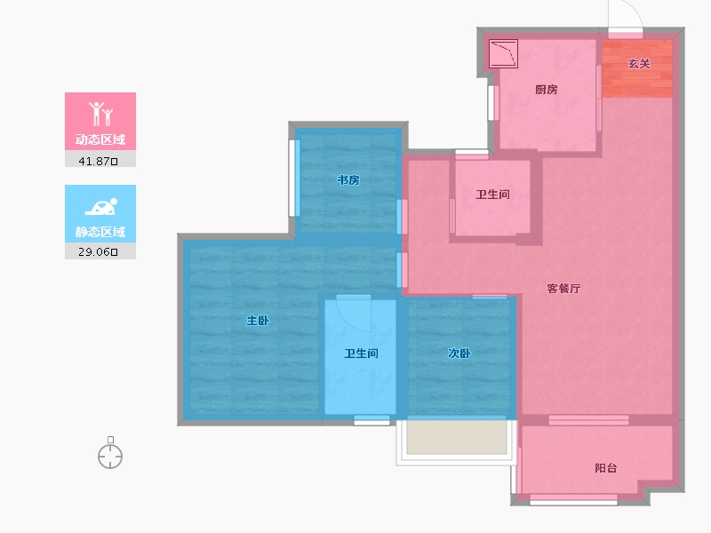 广东省-广州市-保利花城纪-61.60-户型库-动静分区