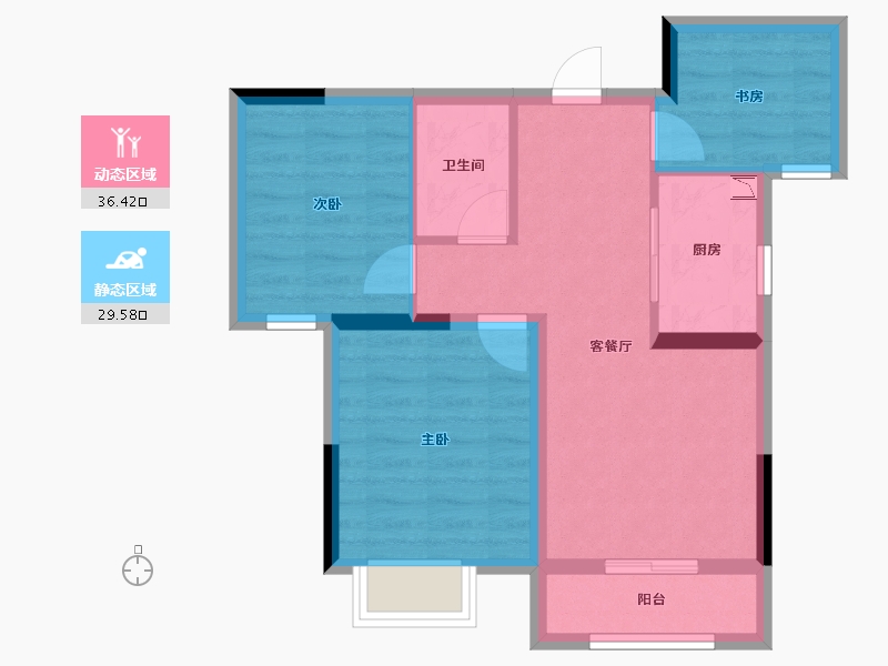 湖南省-长沙市-水墨林溪-58.10-户型库-动静分区