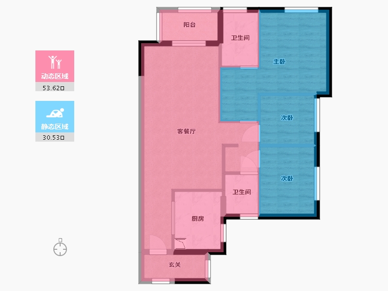 广东省-广州市-时代水岸（清远）-75.16-户型库-动静分区