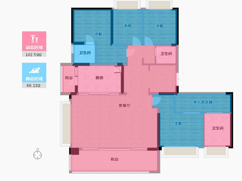 重庆-重庆市-万科翡翠公园-152.44-户型库-动静分区