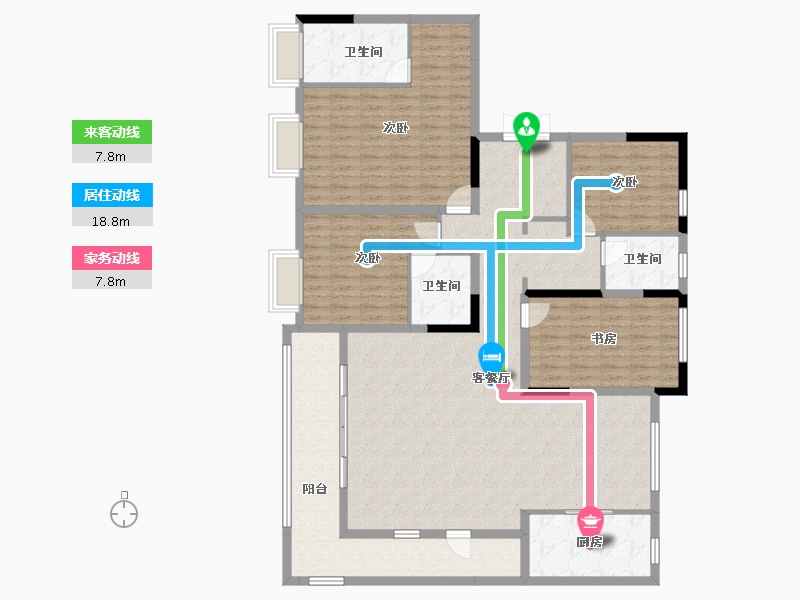 陕西省-西安市-星皓锦樾-171.65-户型库-动静线