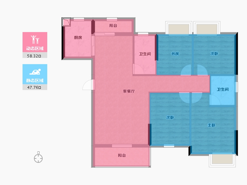 江西省-九江市-中基学府-95.80-户型库-动静分区