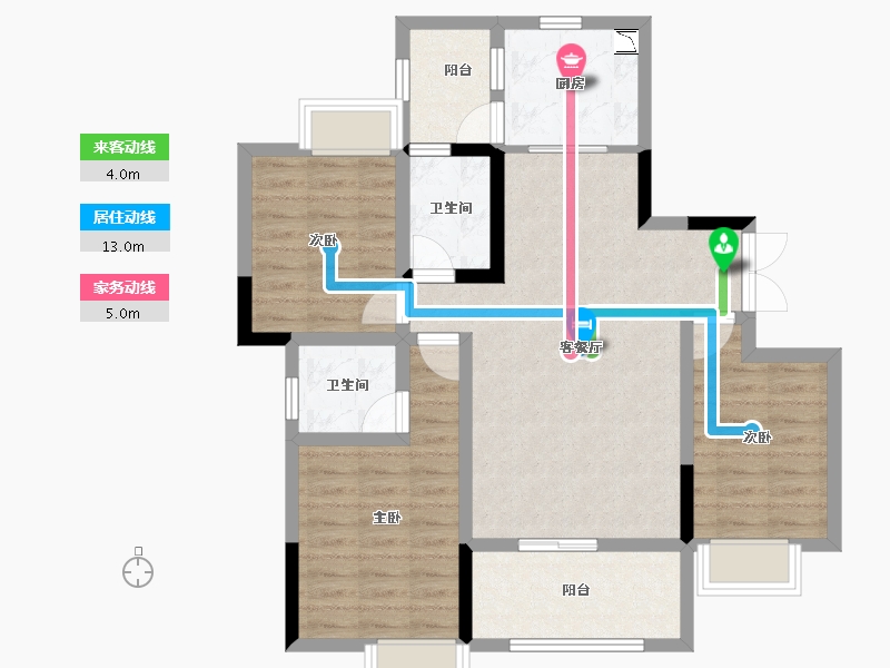 四川省-绵阳市-兴发龙溪谷-84.78-户型库-动静线