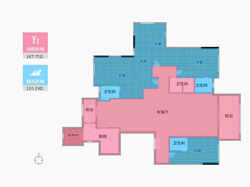 广东省-佛山市-君怡金海岸花园-276.71-户型库-动静分区