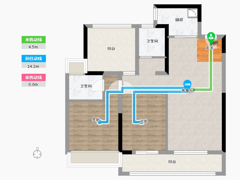 广东省-广州市-藏珑华府-83.36-户型库-动静线