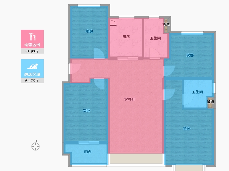 浙江省-台州市-台州万科城-99.20-户型库-动静分区