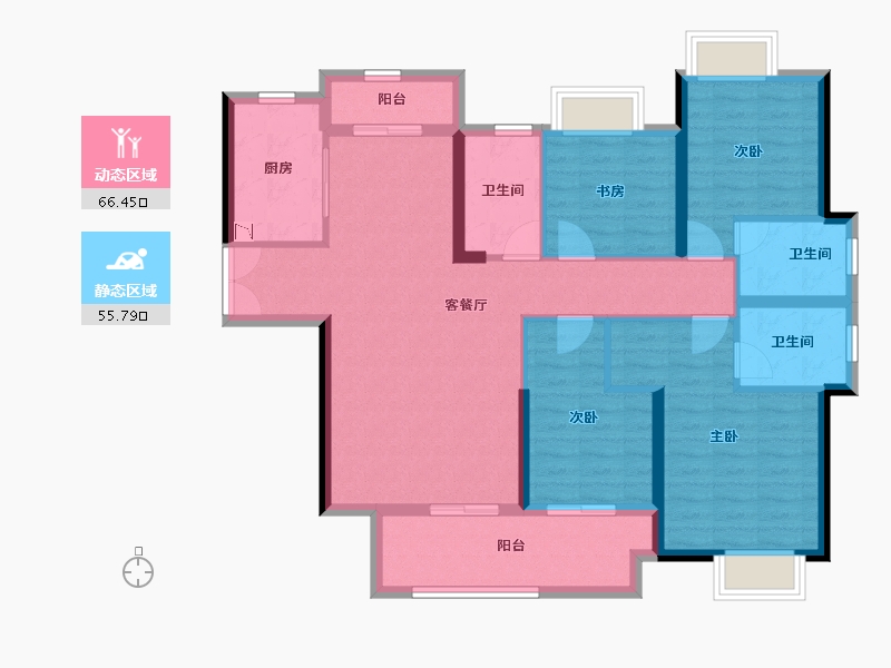 江西省-赣州市-九里上善若水-109.24-户型库-动静分区