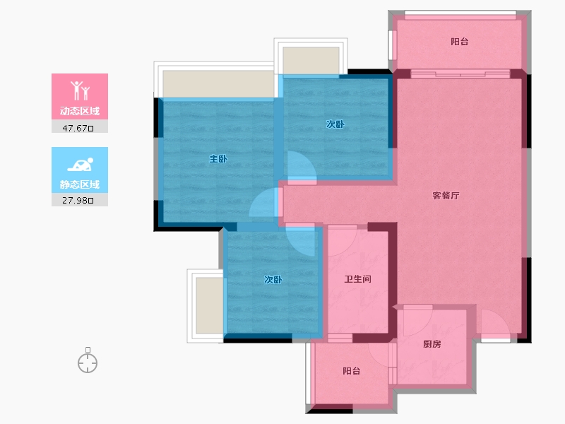 四川省-遂宁市-正泰・江湾国际-66.13-户型库-动静分区