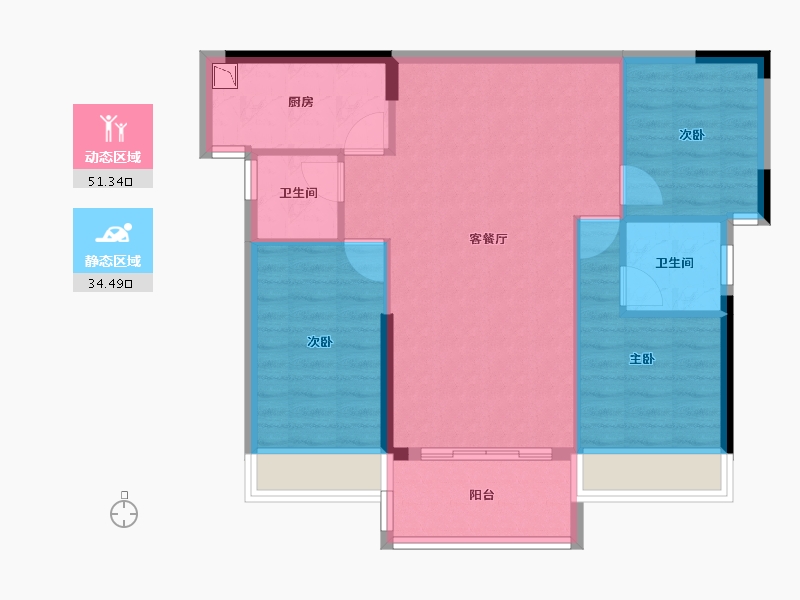 广东省-汕头市-威悦名苑-77.36-户型库-动静分区