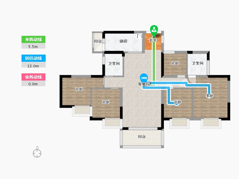 广东省-东莞市-东莞星河时代-104.57-户型库-动静线