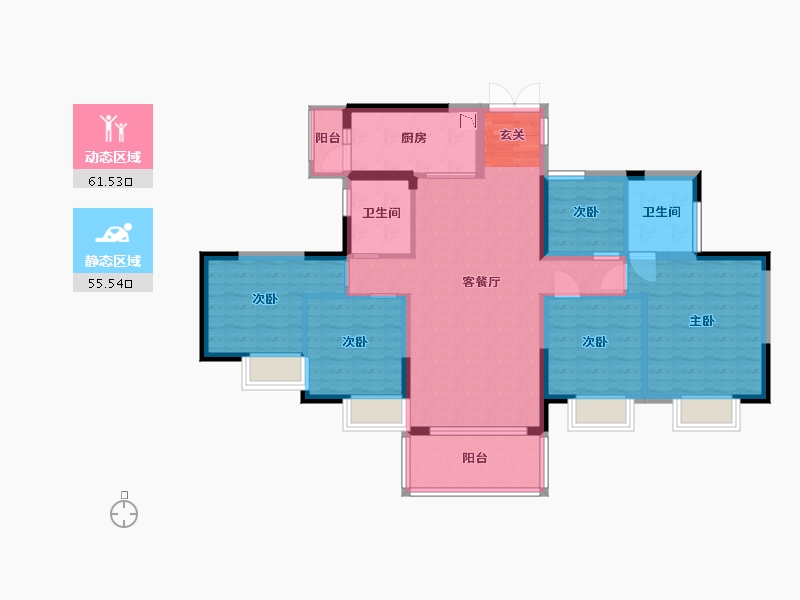 广东省-东莞市-东莞星河时代-104.57-户型库-动静分区