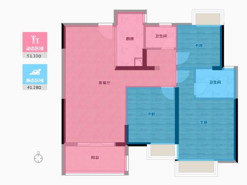 江西省-九江市-中奥天悦湾-83.00-户型库-动静分区