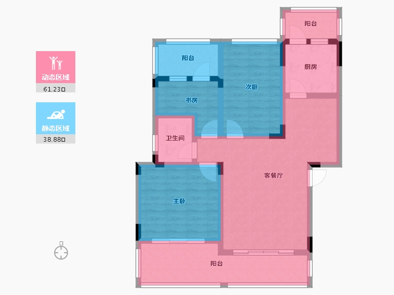 四川省-遂宁市-四季花城-88.25-户型库-动静分区