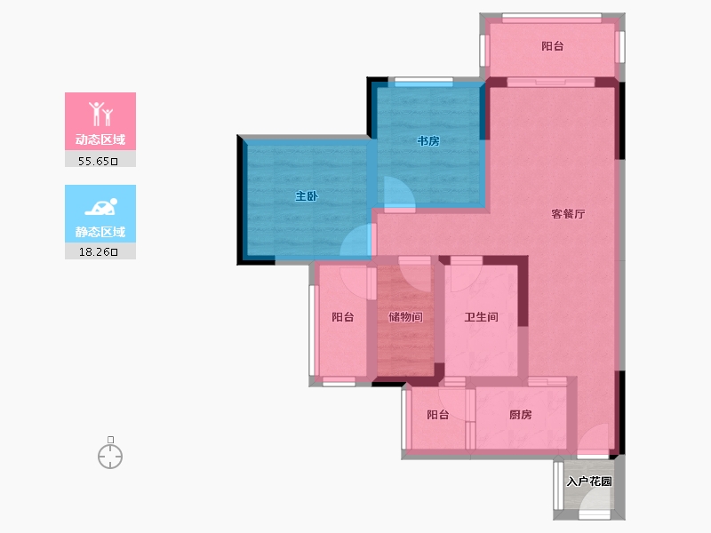 四川省-遂宁市-四季花城-65.32-户型库-动静分区