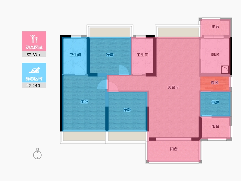 广东省-深圳市-保利阳光城四期-102.41-户型库-动静分区