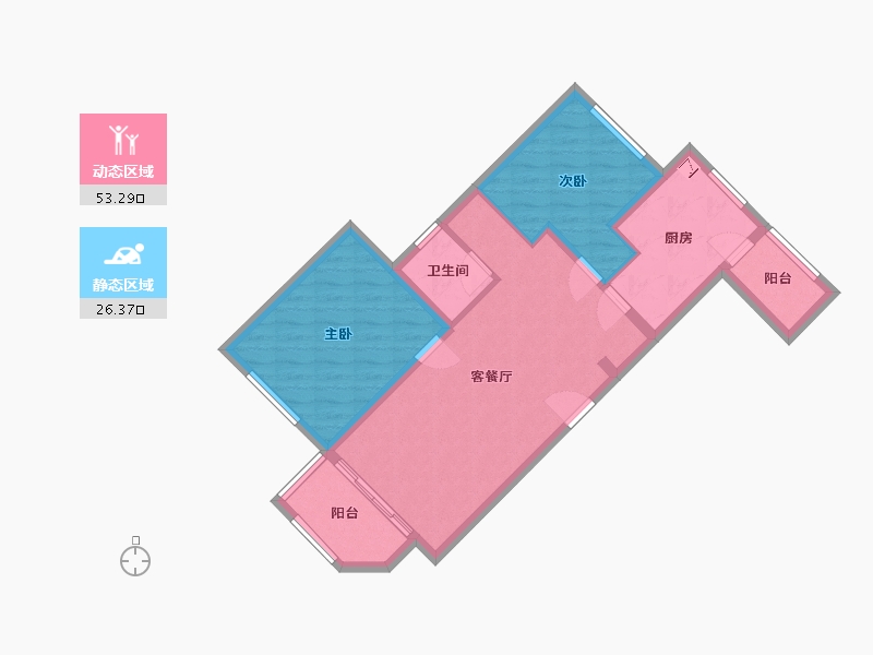 上海-上海市-复地雅园公馆-71.01-户型库-动静分区