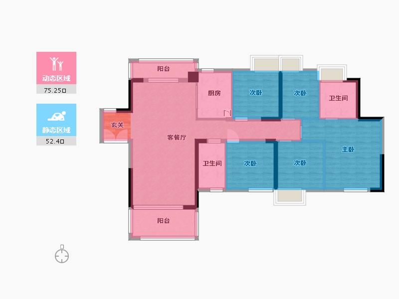 广东省-东莞市-东莞星河时代-114.33-户型库-动静分区