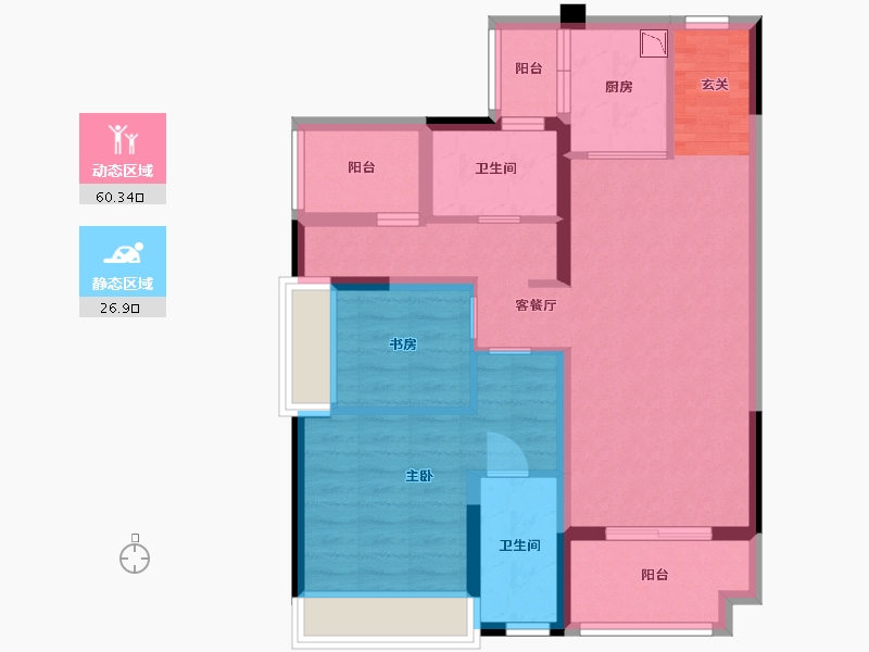 广东省-深圳市-保利阳光城四期-76.33-户型库-动静分区