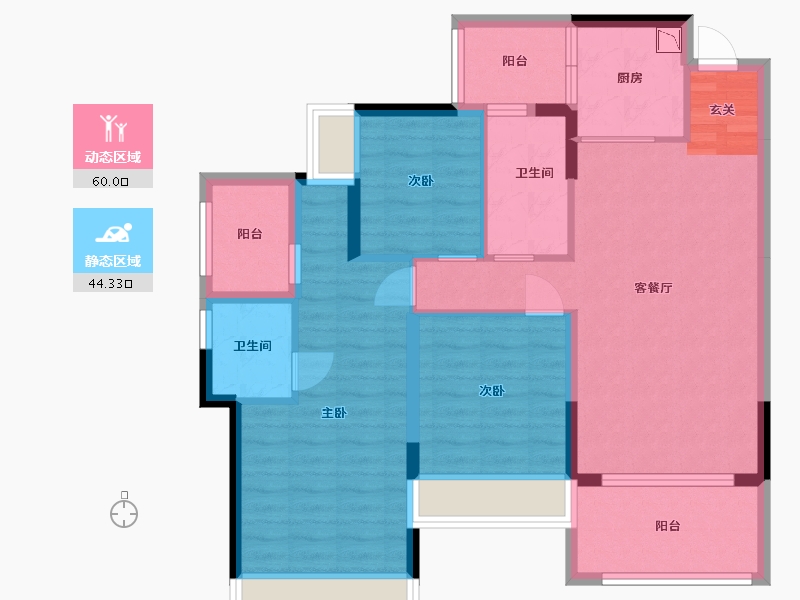 广东省-深圳市-保利阳光城四期-92.79-户型库-动静分区