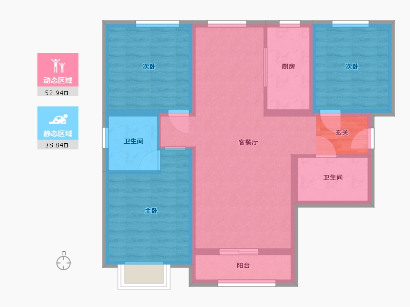 河北省-廊坊市-瑞嘉苑-81.32-户型库-动静分区