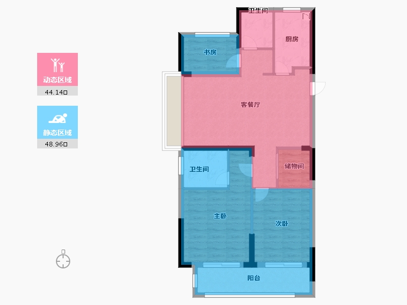 浙江省-温州市-天阳世新铭邸-83.20-户型库-动静分区