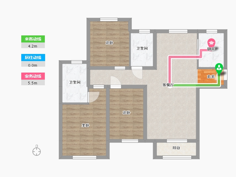 河北省-廊坊市-瑞嘉苑-81.54-户型库-动静线