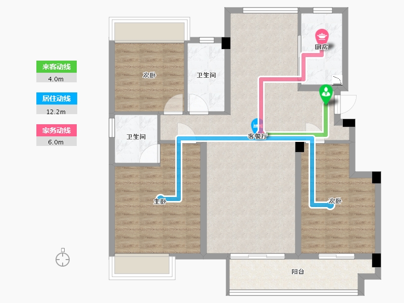 安徽省-芜湖市-华仑熙华府-94.81-户型库-动静线