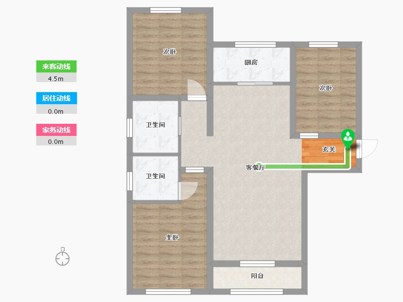 河北省-廊坊市-瑞嘉苑-83.91-户型库-动静线